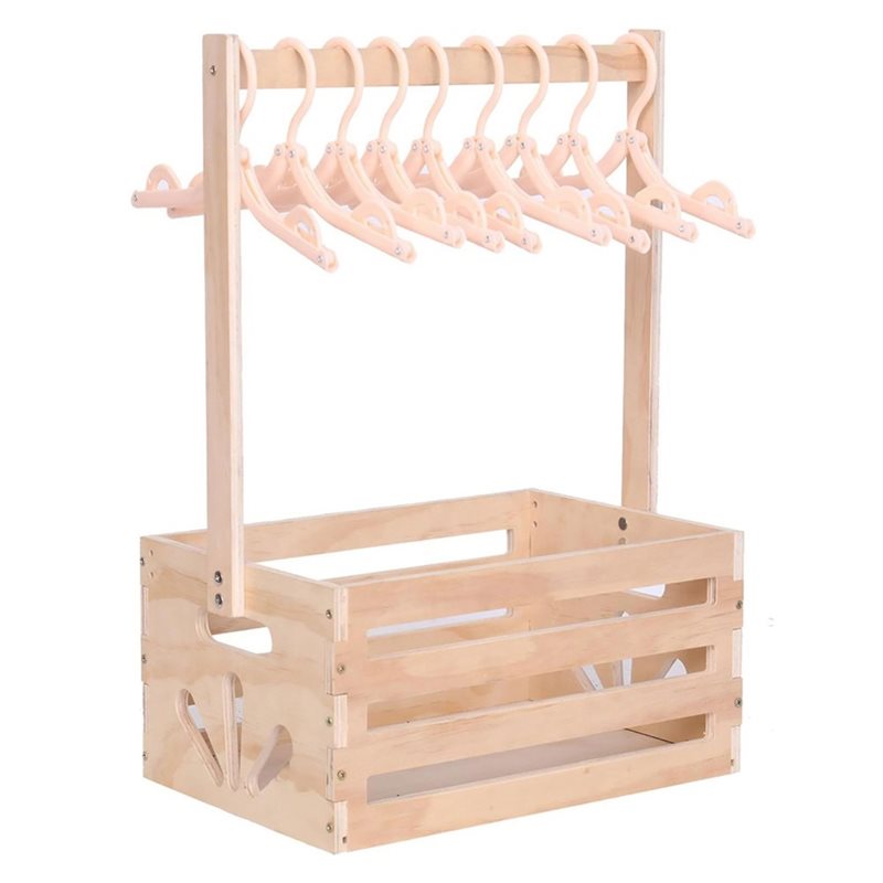 Baby Products Gift Hamper - A25F - Drewniany kosz na prezenty