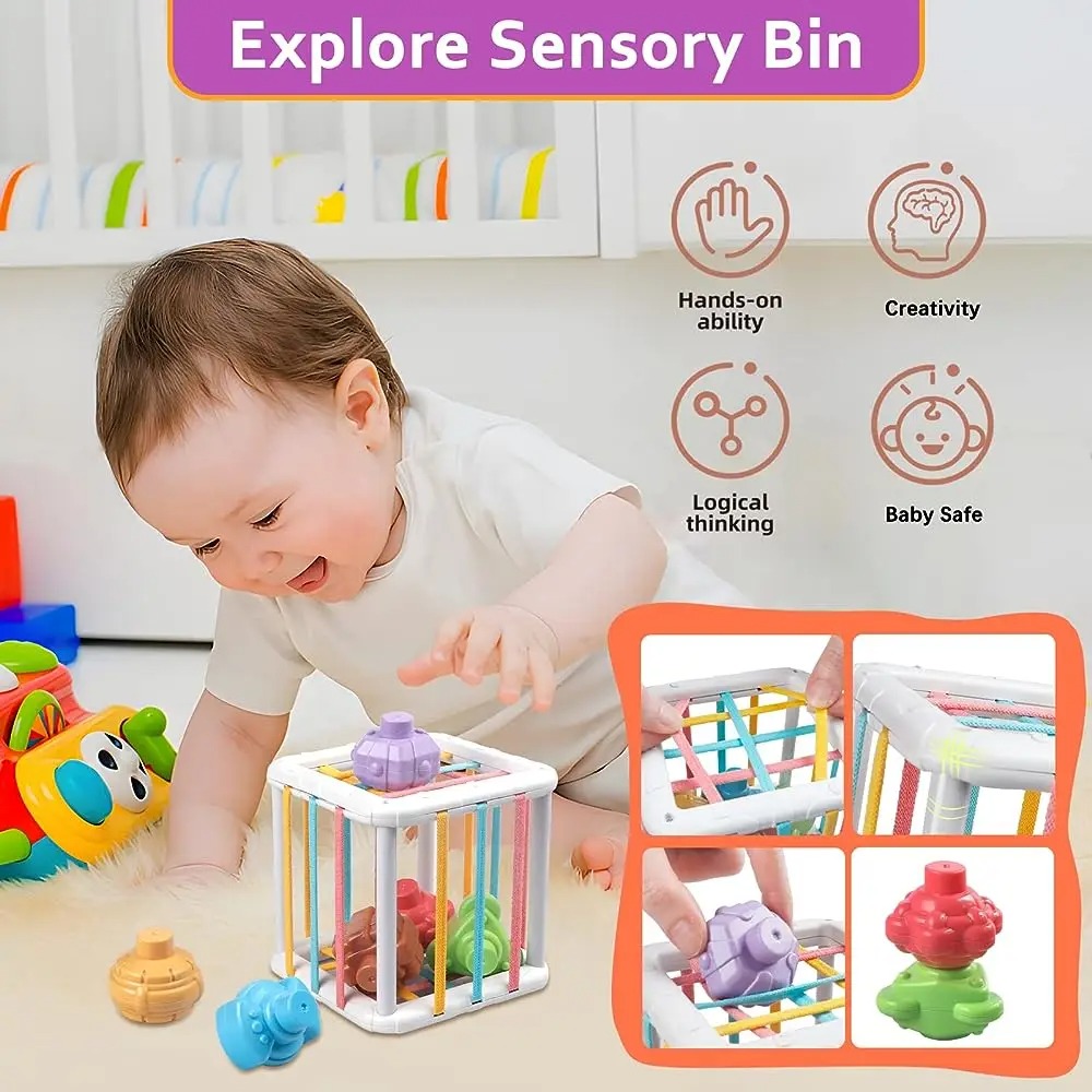 Kolorowa kostka Montessori do  – Baby Products Toys recenzja i cena